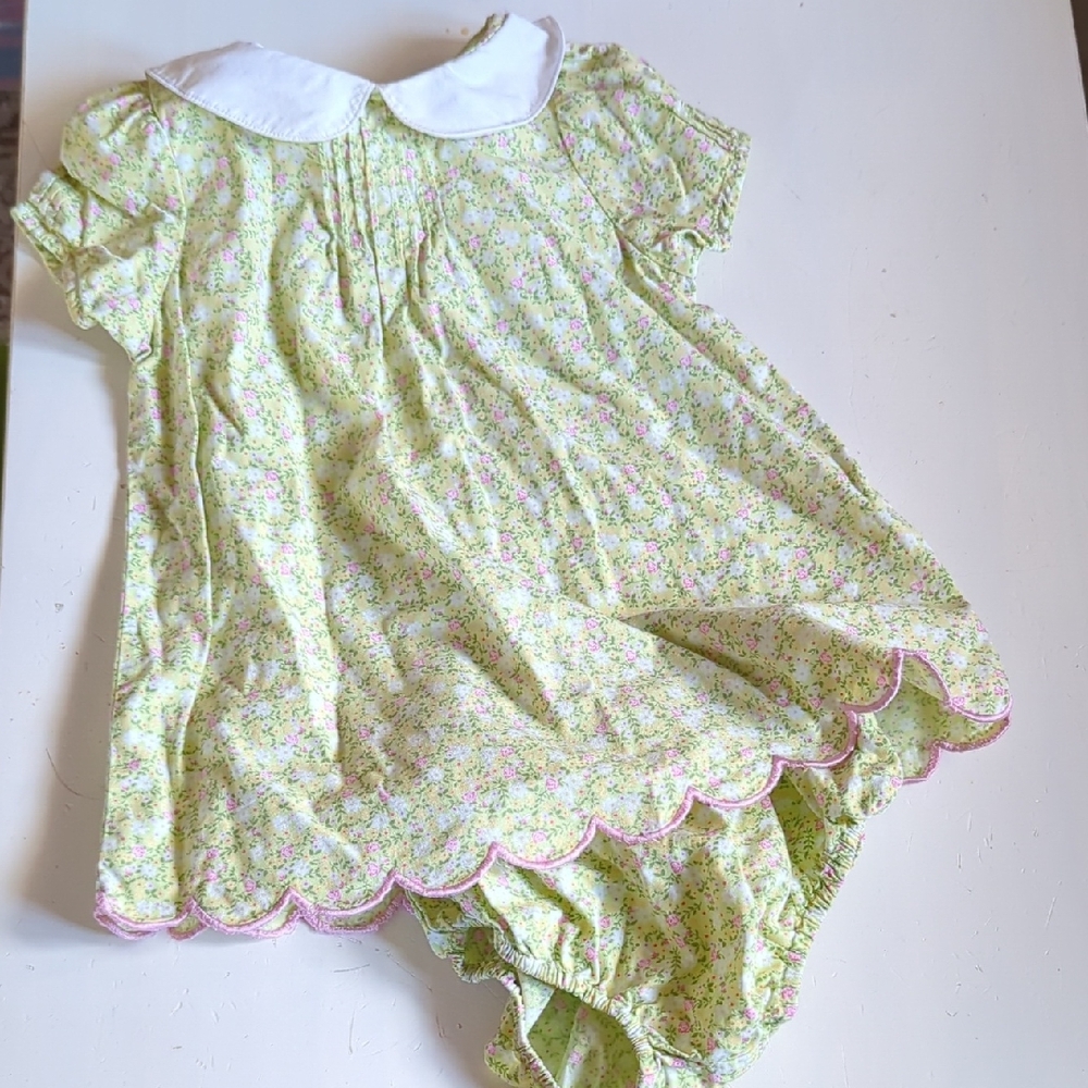 Gymboree Floral Kids Dress with Bloomers - Yellow and Pink